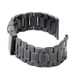 thumbnail image 4 of WORGEOUS Pulsera de eslabones sólidos de acero inoxidable de 24 mm, correa de reloj, extremo recto con 2 pasadores de reloj, barras de resorte (negro), 4 of 8
