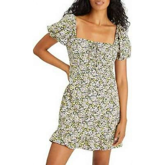 Sanctuary Women's Fresh Breeze Ditsy-Print Ruffled-Hem Dress Purple Size10, $139