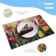 thumbnail image 3 of Bahomeck Placemats Set Of 4 Rectangle Linen Cotton Placemats For Dining Table Fade Resistance Washable Heat Resistant，18*12Inch,Tulips In Full Bloom With Rich Colors And Detailed Petals, 3 of 4