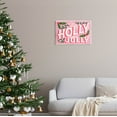 thumbnail image 2 of Stupell Industries Bold Pink Holly Jolly Phrase Graphic Art Unframed Art Print Wall Art, Design by The Saturday Evening Post, 2 of 6
