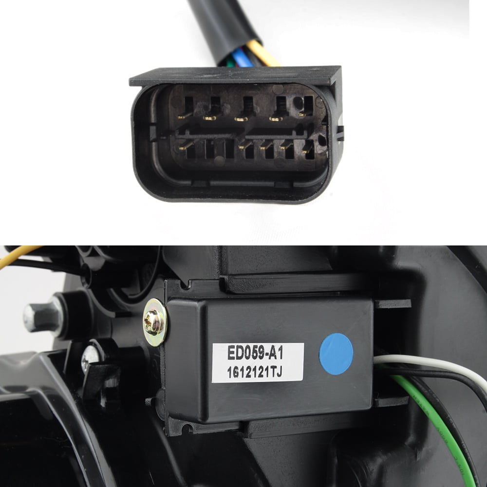 AKKON - For 2006-2008 BMW E90 3-Series Sedan [HID|AFS model] Black Bezel Dual U-LED Ring Projector Headlights