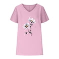thumbnail image 4 of Womens Tops Dressy Casual Short Sleeve Scoop Neck Work Out Shirts Gym Loose Graphic Summer Graphic Tees for Women 2025 Trendy, 4 of 4