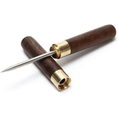 Stainless Steel with Wooden Handle Puer Puerh Tea Knife Needle Professional Ice Pick Tea Cake Pick Tool for Breaking Prying Brick for Kitchen Bars Bartender Picnics Camping 1Pcs (ebony)