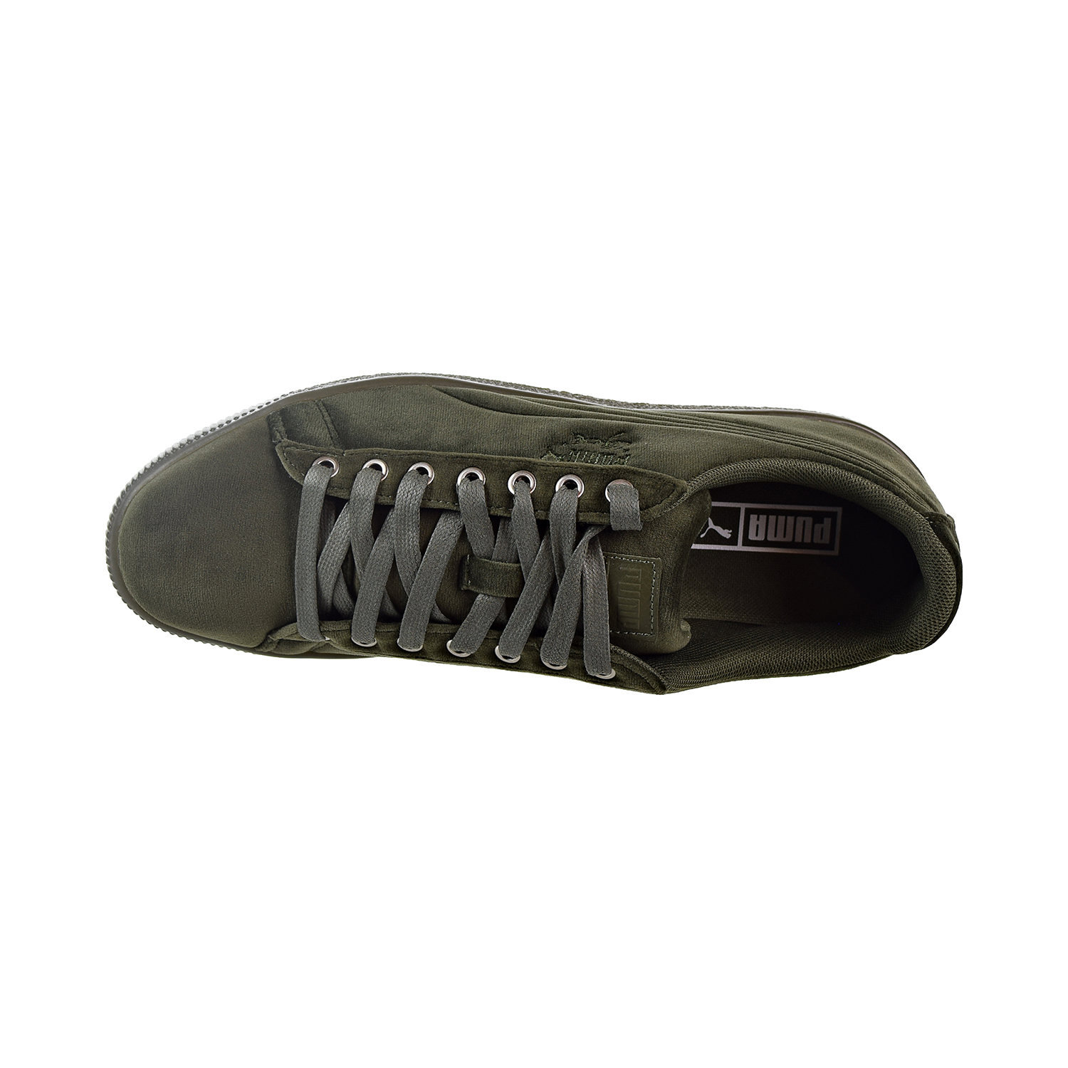 Puma clyde Velour Ice Men's Shoes Olive Green 366549-03 - image 5 of 6