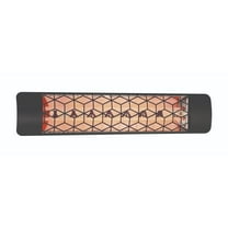 Eurofase Heating - 4000 Watt Electric Infrared Dual Element Heater-240 Voltage-Black Finish-Stella Decorative Fascia