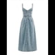 thumbnail image 3 of Vestido Vaquero Maxi con Tirantes para Mujer, Sin Mangas, de Verano, Ajustado y con Cuello Halter. Azul XL, 3 of 9
