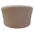 thumbnail image 4 of 44" Sand Linen Solid Color Swivel Barrel Chair, 4 of 5