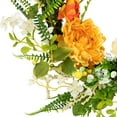 thumbnail image 5 of Northlight Hydrangea and Rose Artificial Floral Wreath - 24" - Yellow, 5 of 9