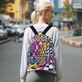 thumbnail image 7 of FORMRS Mini Backpack Purse for Women Quilted Travel Daypack Casual Shoulder Bag, Purple Wavy Plaid, 7 of 7