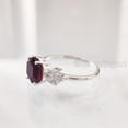 thumbnail image 6 of Garnet Ring, 925 Sterling Silver, Women Ring, Natural Garnet, January Birthstone, Christmas, Thanksgiving, Tiny Dainty Ring, Marquise CZ Ring, Handmade, Statement Jewelry, Wedding, Anniversary Gift, 6 of 8