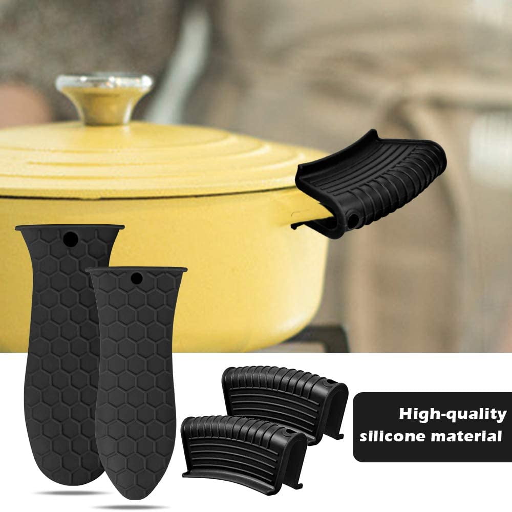 Silicone Hot Handle Holder Non Slip Pot Holders Cover Assist Hot Pan Handle  Rubber Heat Resistant Pot Sleeve Grip Cookware Handle For Frying Cast Iron  Skillet Metal Pan - Temu