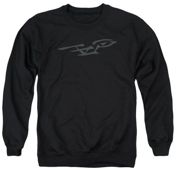 Star Trek Bushwork Enterprise Adult Crewneck Sweatshirt Black