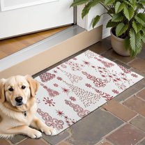 White Christmas Tree Pattern Door Rugs,Washable Non Slip Door Mats Indoor,Decorative Door Mats,Entry Mat Indoor for Entrance,Bedroom,Kitchen,Bathroom,16"x24"