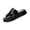 Black, variant on Women's Chunky Platform Sandals Platform W Slide Sandals With Gold Emblem Faux Leather Open Toe Mules Comfortable Trendy Thick Sole Spring Summer Slippers Fashionable Outer Wear 2026