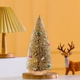 thumbnail image 6 of LSLJS Desktop Christmas Tree Ornaments, Christmas Decorations, 9.8 inch Mini Gold Christmas Tree with Wooden Base and Decorative Ball, Xmas Tabletop Scene Layout Christmas Gifts for Office Party, 6 of 6