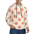 thumbnail image 2 of Wukai Orange Peach Print Men Hoodies Fleece Sweatshirts Long Sleeve Sweaters Pullover Fall Outfits Winter Clothes-Small, 2 of 7