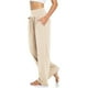 thumbnail image 5 of Pantalones de yoga anchos con bolsillos para mujer - Pantalones palazzo de cintura alta, poliéster/spandex, para todas las ocasiones - Tallas S-XXL, 5 of 5