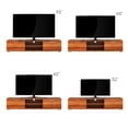 thumbnail image 3 of Low Profile TV Stand for TVs Up to 70 Inches, Rustic TV Cabinet, Entertainment Center with Storage Cabinet and Open Shelves, Brown, 3 of 9
