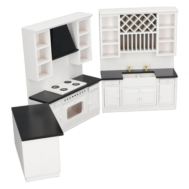 1/12 maison de poupée armoires de cuisine Miniature maison de poupée  accessoires décoration maison de poupée meubles de cuisine pour salle à  manger cuisine décoration 