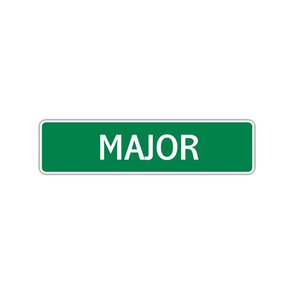 Major Boys Children Name Indoor Outdoor Letter Printed Label Wall Plaque Decoration Aluminum Sign 4"x13.5"