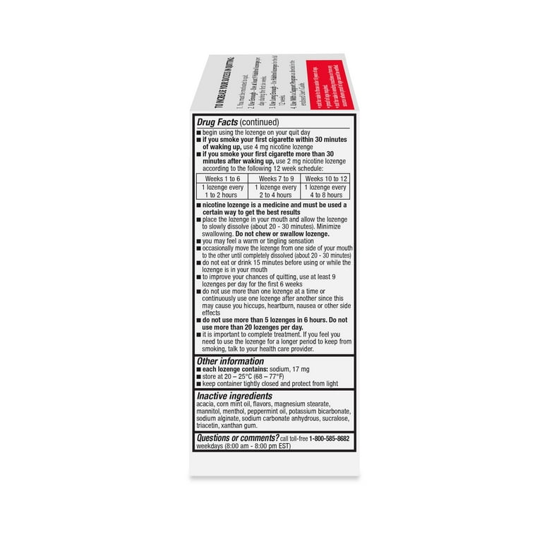 menthol cigarette ingredients Habitrol Nicotine Lozenges 2mg Mint Flavor Stop Smoking Aid to Reduce  Withdrawal Symptoms, 24 Count