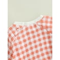 thumbnail image 6 of Baby Boy's Girl's Check Romper Round Neck Long Sleeve One Piece Plaid Romper, 6 of 9