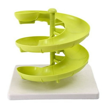 

Mnjin Storage Display Rack Egg Dispenser Holder Design Spiral Fruit Accessory Kitchen Kitchen，Dining & Bar Green