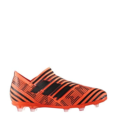black and orange soccer cleats