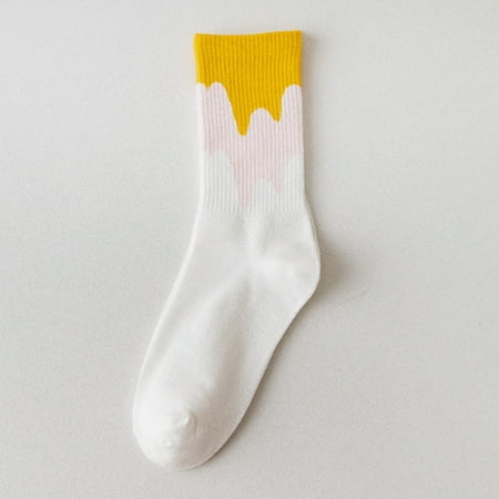 

2 packs* Winter Socks For Women Women Autumn And Winter Socks In The Tube Socks Street Wave Striped Print Socks