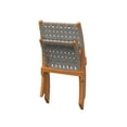 thumbnail image 6 of Balkene home Sava Folding Chair Low Slung Seating Solid Acacia Wood Woven Seat & Back - Gray Webbing, 6 of 10