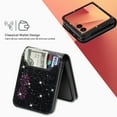 thumbnail image 3 of ELEHOLD for Samsung Galaxy Z Flip 7 Stylish Case,Bling Glitter Leather Card Holder Slim Lightweight Purse Case for Samsung Z Flip 7 for Women Girls, Black, 3 of 7