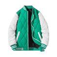 thumbnail image 2 of Jinhomg 2024 Trendy Winter Coats for Women Casual Cozy Color Block Zip Up Puffer Jacket Plus Size Warm Long Sleeve Outerwear with Pockets Prime Big Deal Days Green XXXXL, 2 of 3