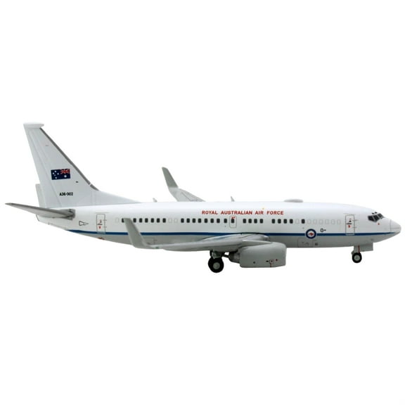 Boeing 737-700 Aircraft "Royal Australian Air Force" (A36-001) White with Blue Stripes "Gemini Macs" Series 1/400 Diecast Model Airplane by GeminiJets