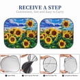 thumbnail image 5 of Kdxio Landscape With Sunflowers Print 2-Piece Sun Shade Front Windshield - Foldable Car Front Window Sunshades For Most Sedans Suv Truck, 5 of 6