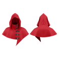 thumbnail image 4 of Gelikeya Halloween Cloak for Men Women Hood Hat Shawl Scarf Cape Hooded Poncho Halloween Apparel, Red, One Size, 4 of 4