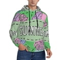 thumbnail image 2 of Rateoe Summer Pattern Mens Hoodie, Pullover Hooded Sweatshirt, Kangaroo Pocket Hoodie Ideal for Daily Wear, Travel and Home-Medium, 2 of 7