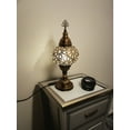 thumbnail image 4 of Angora Elif Small Decorative Table Lamp | Turkish Blowing Glass Desk Lamps (13.38"), 4 of 6
