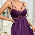 thumbnail image 5 of Fashion Sets for Women Women Chemise Night Gown Lace Modal Sleepwear V-Neck Full Slip Babydoll Lingerie Sexy Nightgowns, 5 of 7