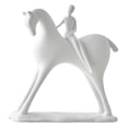 thumbnail image 1 of Escultura abstracta de caballo, adorno de escritorio, arte, artesanía, creativo, decorativo. Blanco, 1 of 9