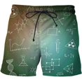 thumbnail image 1 of 2024 Été Short Homme Formule Mathématique Imprimée 3D Maillot de Bain Décontracté Séchage Rapide Élastique Short de Plage Homme, 1 of 5