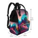 thumbnail image 2 of Easygdp Colorful Surreal Landscape para Bolsa de Bebé de Gran Capacidad con Múltiples Bolsillos, Bolsa de Pañales para Padres, Bolsa de Viaje Organizada y Elegante, 2 of 6