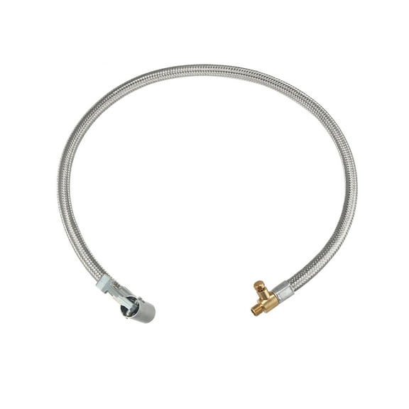 Stainless Steel 60cm 24" Air Chuck Inflator Compressor Pump Extension Hose for Car Motorbike Quick Connect Release