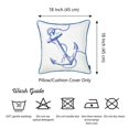 thumbnail image 3 of Blue and White Nautical Anchor Decorative Throw Pillow Cover, 3 of 3