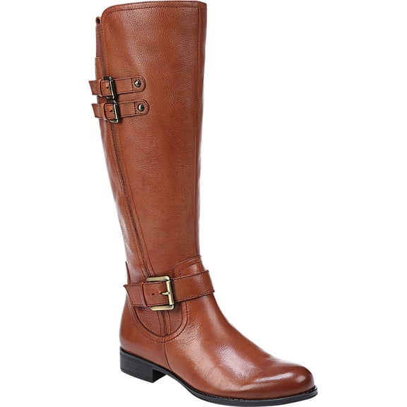 Women's Naturalizer Jessie Wide Calf Riding Boot Banana Bread Leather 6 M