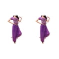 thumbnail image 3 of Sonducket Pantalones de danza del vientre indio para mujer, conjunto de traje con parte trasera de baile, traje de manga profesional, Morado oscuro SG 2piezas, 3 of 6