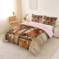 thumbnail image 3 of Castle Fairy Glamour Bow Duvet Cover Queen,Shiny Heels Queen Bedding,Metallic Gold,Pink Reversible,1 Duvet Cover and 2 Pillowcases, 3 of 6