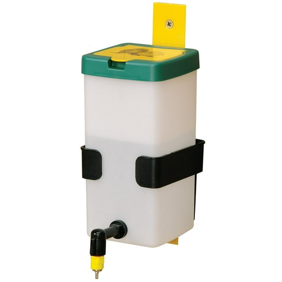 Premier Chicken Nipple Waterer with Wall Bracket (White)