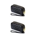 thumbnail image 3 of Minnieouse Carteras de moda para mujer, tarjetero de diseño largo de PU de Color sólido, monedero de bolsillo con tres cremalleras, monedero Type1 NO1, 3 of 6