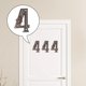 thumbnail image 5 of Placa de puerta de hierro con número de dirección, etiqueta de bricolaje para casa, hotel, habitación, cafetería 4 C-4, 5 of 9