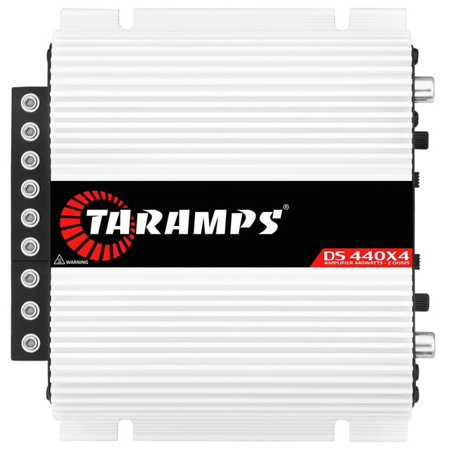 Taramps DS 440x4 2 Ohms Multichannel Amplifier 440 Watts Rms 110x4 Watts Full Range Crossover Fixed Rca/High Level Input 4 Channels Car Audio, Class D